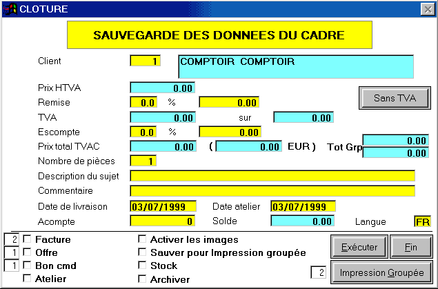 Ecran prix